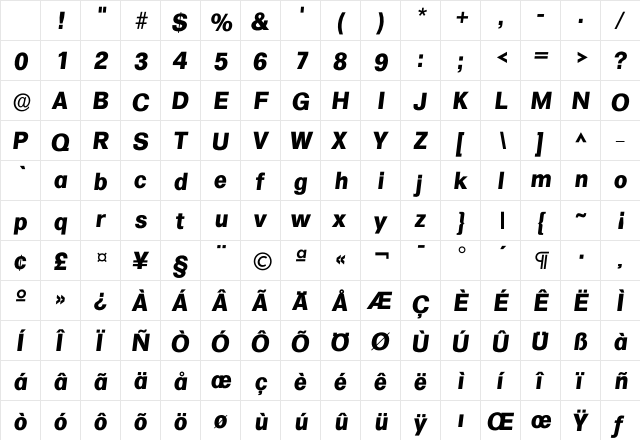 Iformula Bold Character Map Iformula Bold Character Map