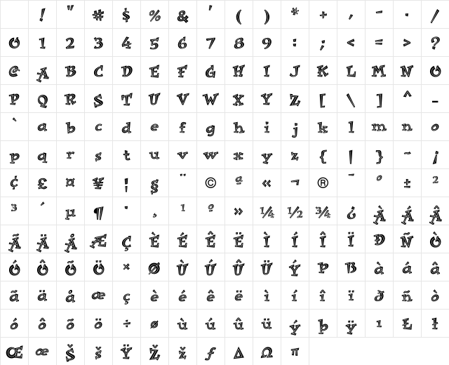 ImprovICG Inline Character Map ImprovICG Inline Character Map