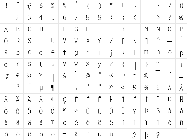 Lechter Normal Character Map