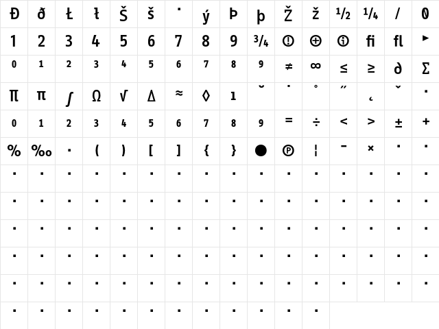InfoOffice BoldExpert Character Map
