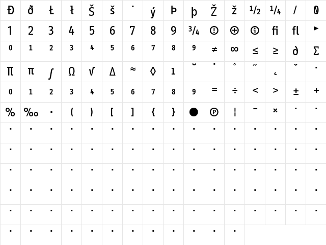 InfoOffice MediumExpert Character Map