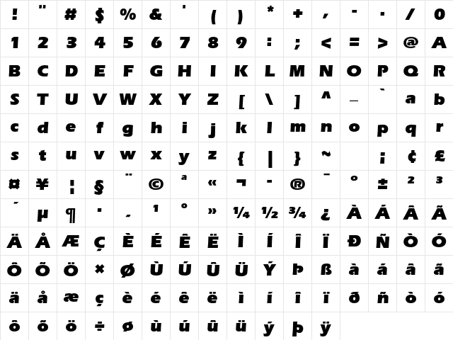 ITC Eras Std Ultra Character Map ITC Eras Std Ultra Character Map