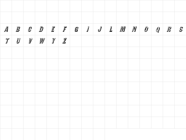 Arroyo 6 Italic Character Map