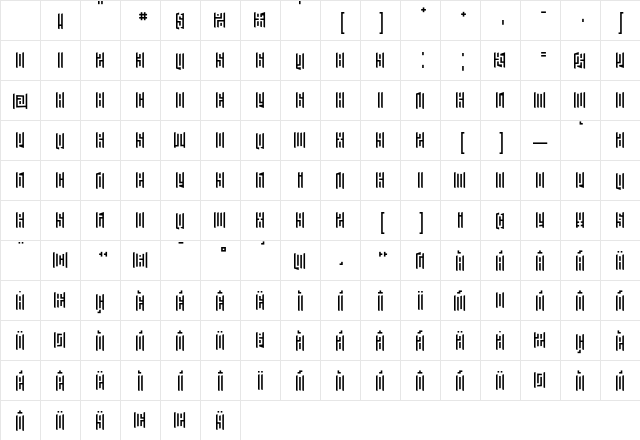 Janus Right Character Map