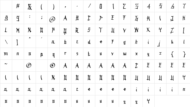 Jap And Handwrite Regular Character Map