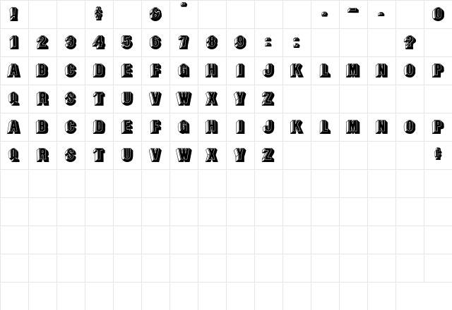 LeesCaps Regular Character Map