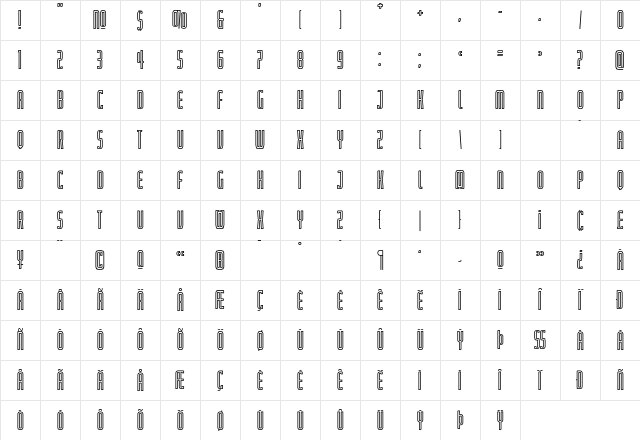 Judgement CompressedInline Character Map