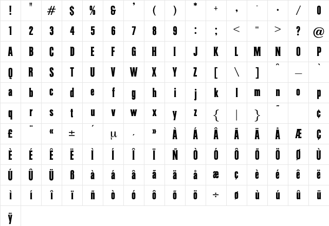 JuliusRegular Regular Character Map JuliusRegular Regular Character Map