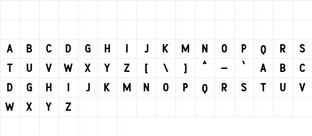 Kenzoestic Bold Character Map