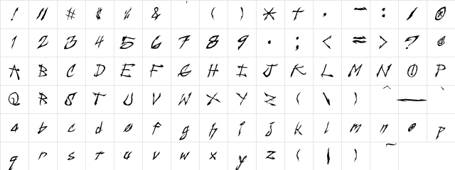 KEYBOLTZ Regular Character Map