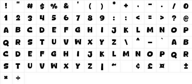 Kind Daily Regular Character Map
