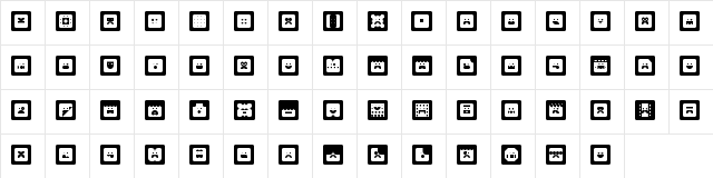 BlocFace Regular Character Map