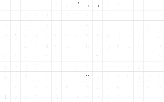 Kleaner Regular Character Map Kleaner Regular Character Map