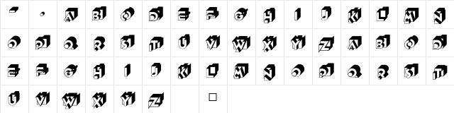 Knockout Initials Character Map Knockout Initials Character Map