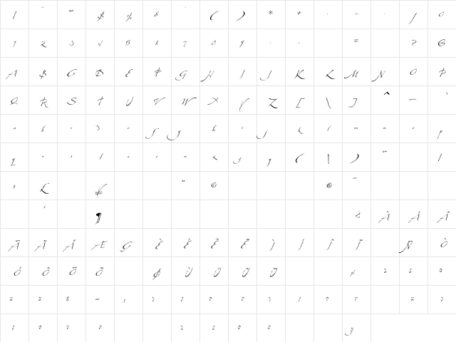 LaFigura Regular Character Map
