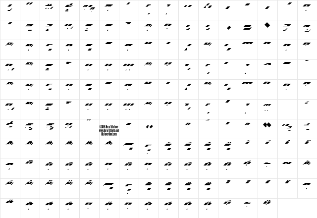 BlockedTop Regular Character Map BlockedTop Regular Character Map