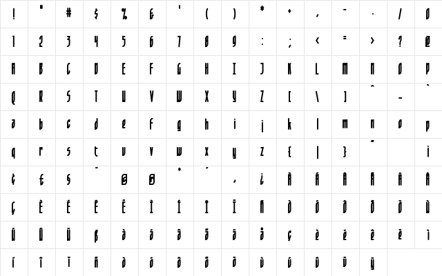 LeafletBold Regular Character Map LeafletBold Regular Character Map