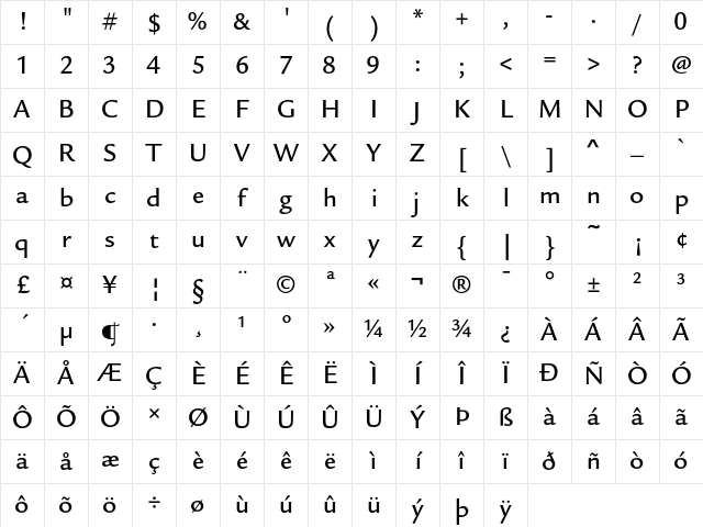 ITC Legacy Sans Medium Character Map ITC Legacy Sans Medium Character Map