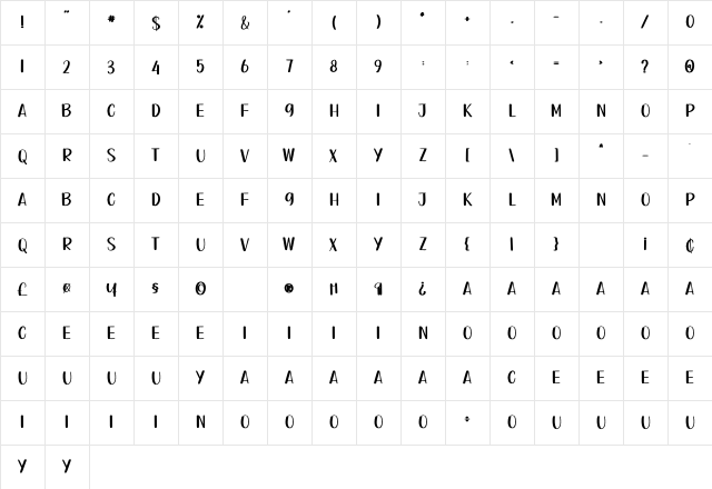 Lemon Party Regular Character Map Lemon Party Regular Character Map