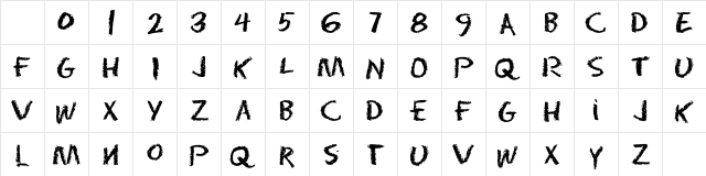 LHF Basher Regular Character Map LHF Basher Regular Character Map