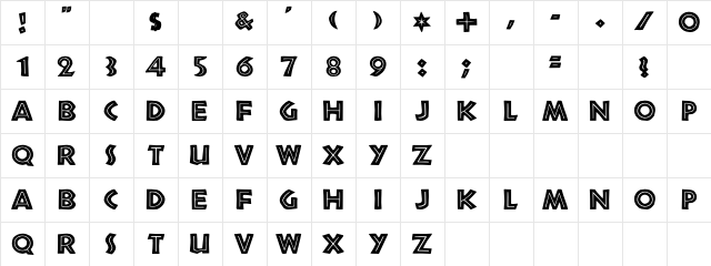 LHF Cincinnati Poster S Regular Character Map