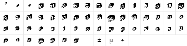 Leggo 1 Regular Character Map Leggo 1 Regular Character Map