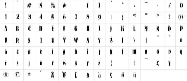Ko City Regular Character Map