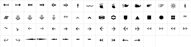 Lisboa Dingbats Arrows Regular Character Map Lisboa Dingbats Arrows Regular Character Map