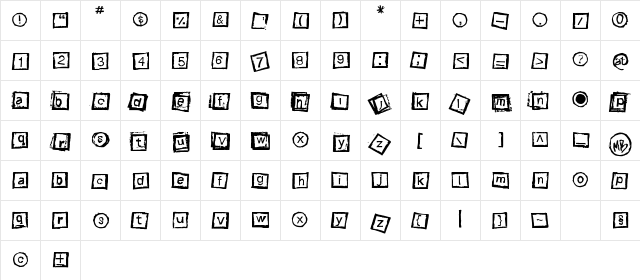 Bloktype Regular Character Map Bloktype Regular Character Map