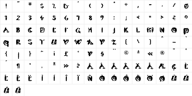 Littles Regular Character Map