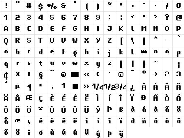 LomoCopy LT Std Sall Regular Character Map