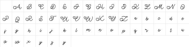 Lovely Valentine Regular Character Map Lovely Valentine Regular Character Map