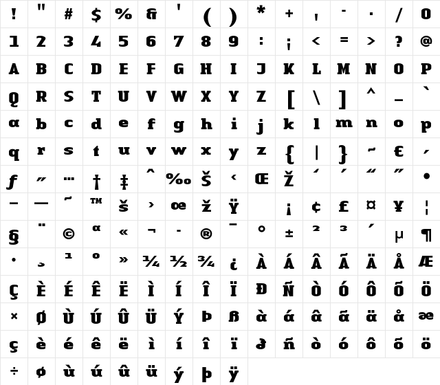 LTAuthenticSerif Medium Regular Character Map LTAuthenticSerif Medium Regular Character Map