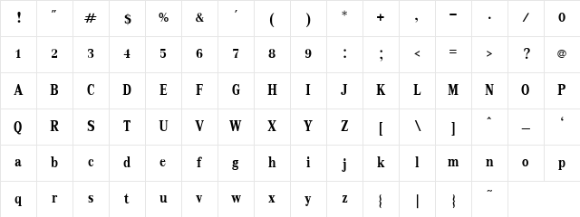 KodchiangUPC Bold Character Map