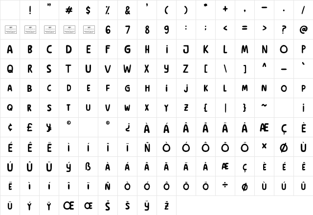 Blooming Flowers Regular Character Map Blooming Flowers Regular Character Map