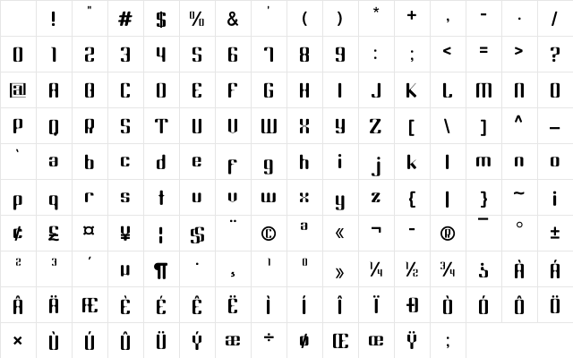 Magnetig Regular Character Map