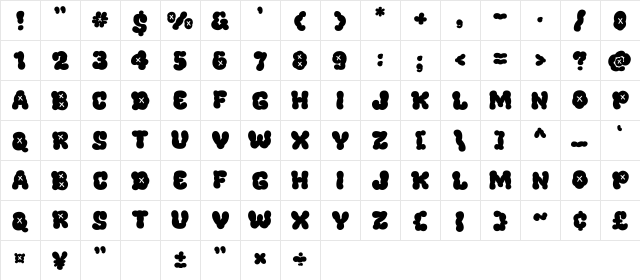 Bloopoly Regular Character Map