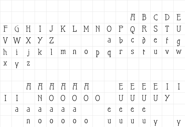 Maiers Nr.21 Pro Regular Character Map