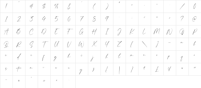 Maldives Signature Regular Character Map