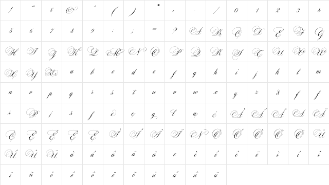Maratre Medium Character Map Maratre Medium Character Map