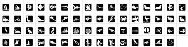 Maritime Reversed Regular Character Map