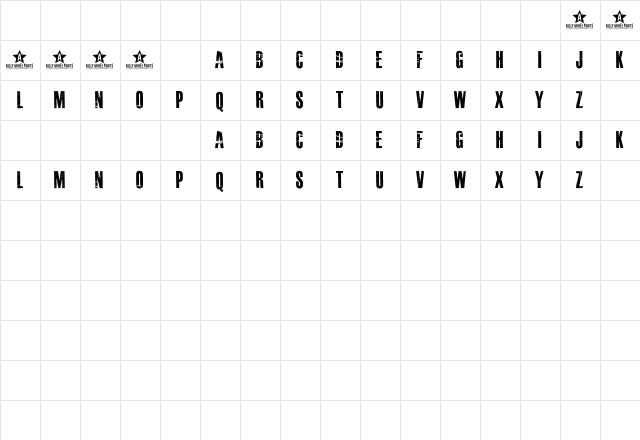 MASTERPLAN Regular Character Map