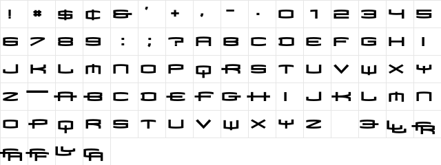 Mata CondBold Character Map