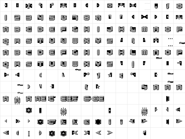 MaxiGroove Regular Character Map