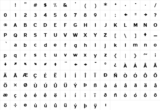 Blue Highway Bold Character Map Blue Highway Bold Character Map