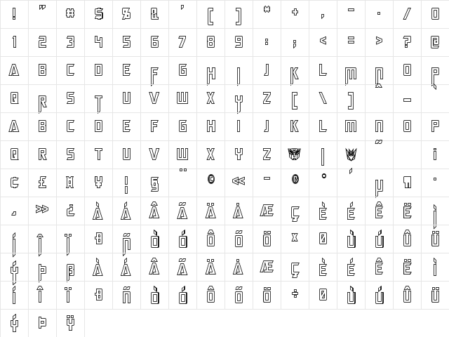 Megatron Hollow Condensed Regular Character Map Megatron Hollow Condensed Regular Character Map