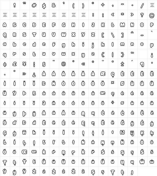 Meila Arabic DEMO Line Bold Regular Character Map Meila Arabic DEMO Line Bold Regular Character Map