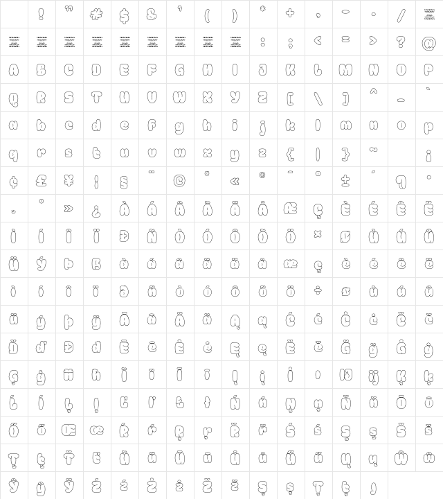 Meila Arabic DEMO Line Light Regular Character Map Meila Arabic DEMO Line Light Regular Character Map