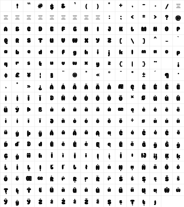 Meila Arabic DEMO Solid Regular Character Map Meila Arabic DEMO Solid Regular Character Map