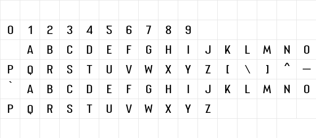 Merhique Regular Character Map Merhique Regular Character Map
